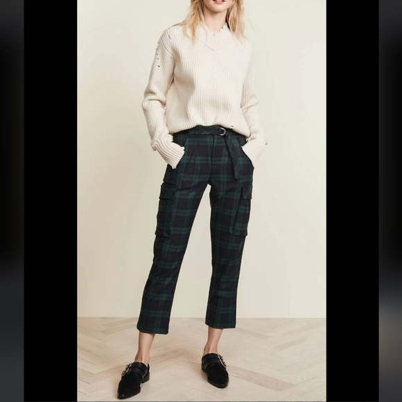 Free People, Relaxed Slim Cargo Pants, in Green Combo, Size 4 - Picture 6 of 14